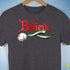 Believe Aromantic Pride Jingle Bell Premium Unisex T-Shirt - Dark Grey Heather